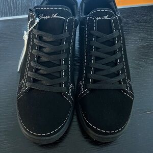 Black Sneakers with White Stitching